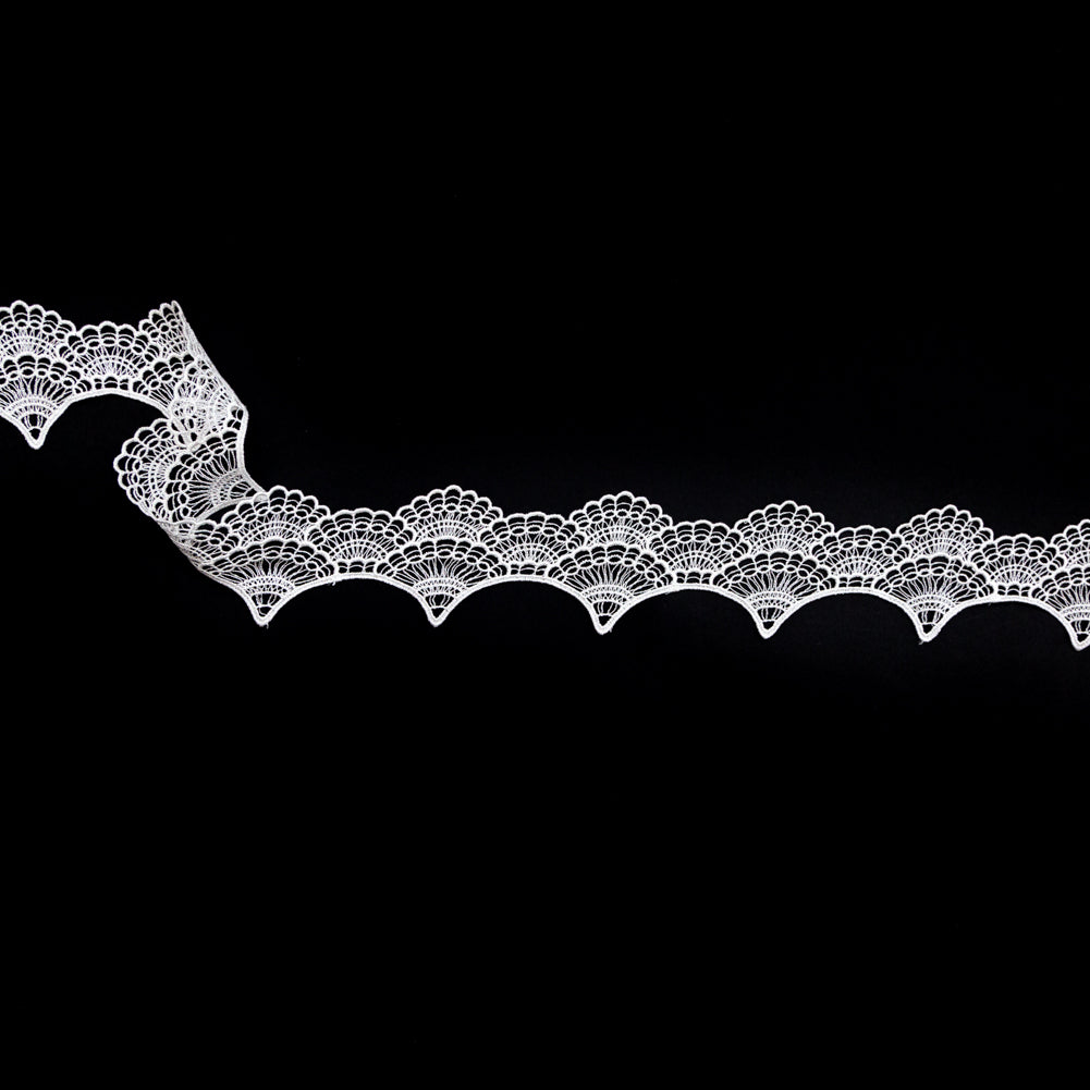 Fancy Ivory Scalloped Venise Lace Trim - 1.75