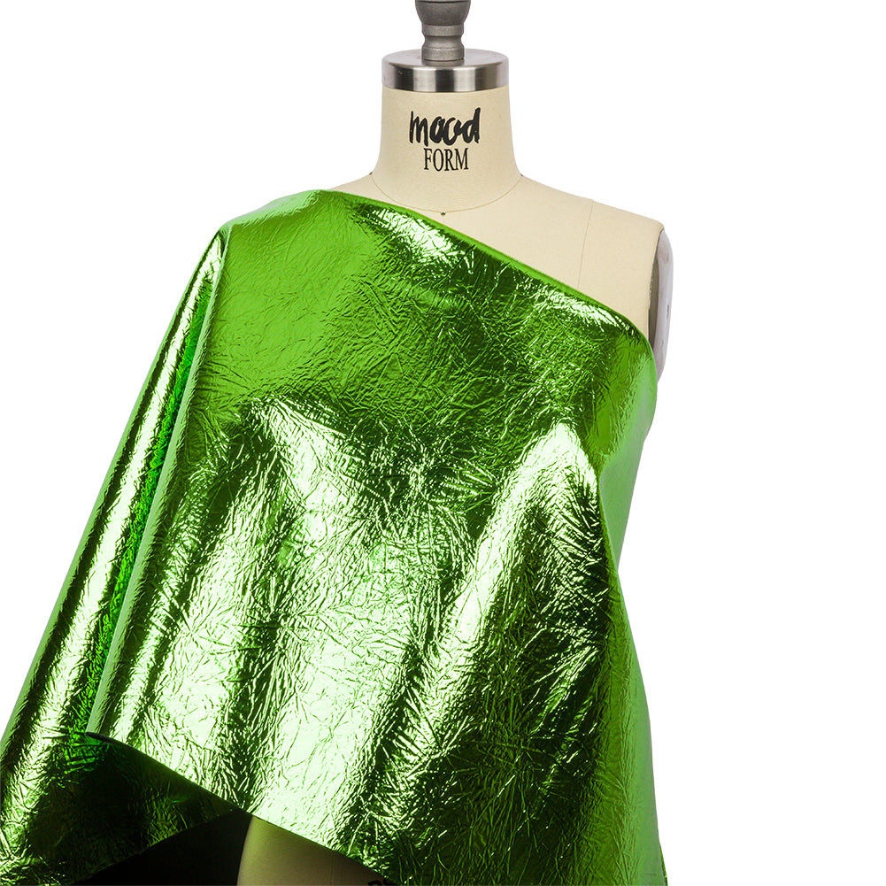 Crinkled Mirror Vinyl with Fabric Backing - Green - Ingot Collection - Joann Fabrics
