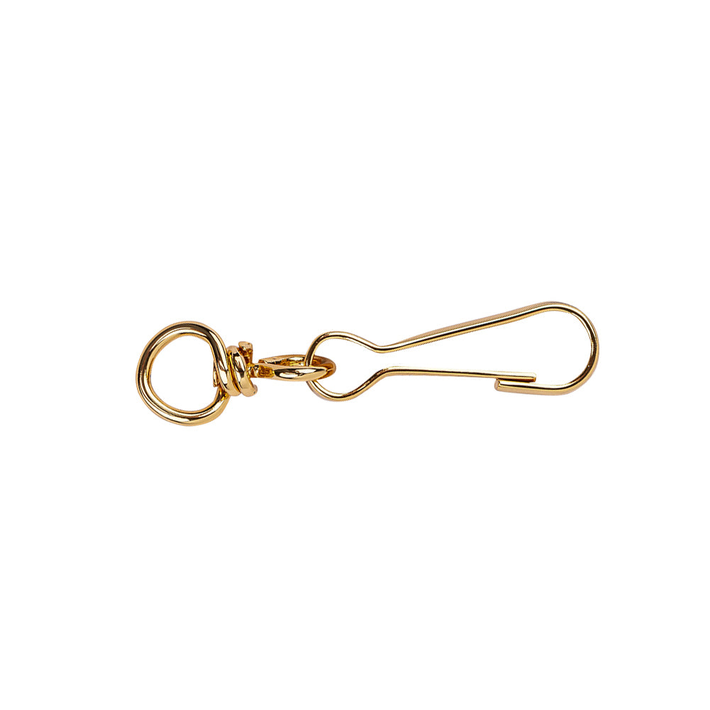 Shiny Gold Stamped Clip with Rounded Ring - 2.375