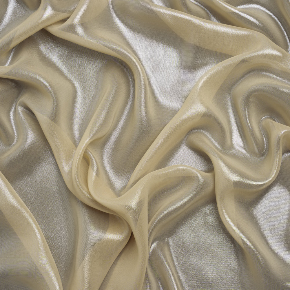 Liquid Sheen Metallic Polyester Chiffon - Silver on Gold - Liquid Sheen Chiffon Collection - Joann Fabrics