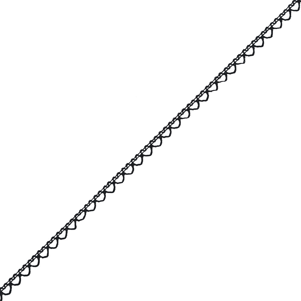 Black European Cotton Crochet Trim - 0.375