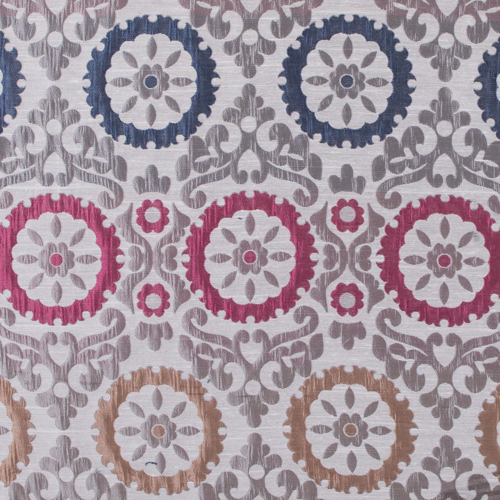 Gray and Pink Floral Brocade - Joann Fabrics