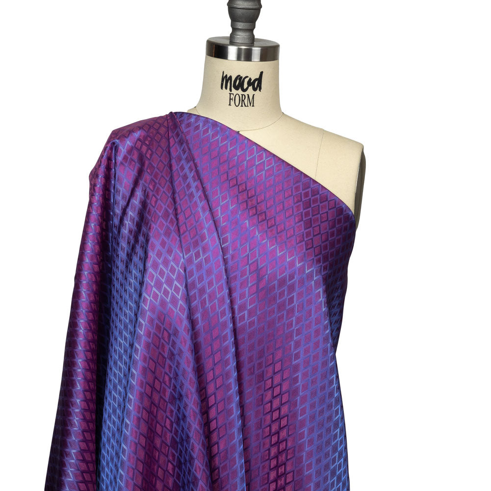 Magenta and Blue Bi-Color Diamonds Jacquard Lining - Joann Fabrics