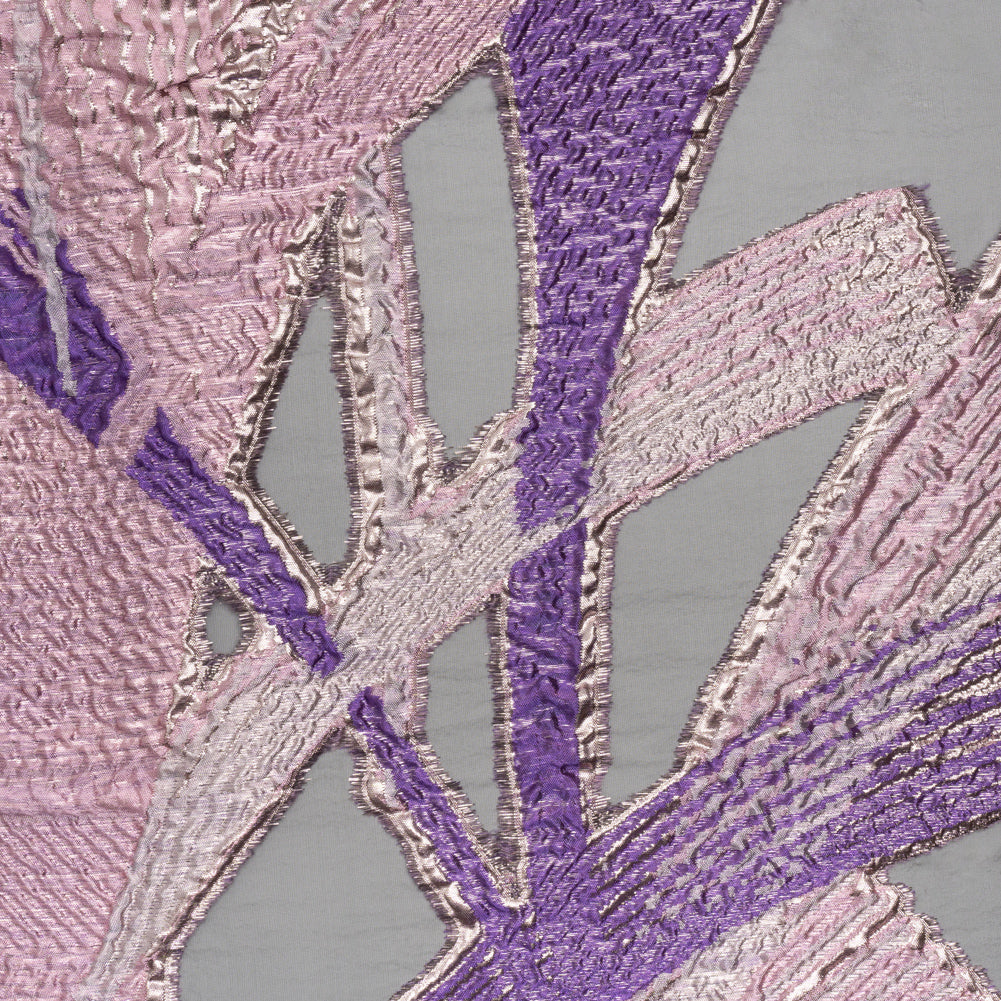 Metallic Luxury Burnout Brocade - Purple, Orchid Pink and Black Abstract - Joann Fabrics