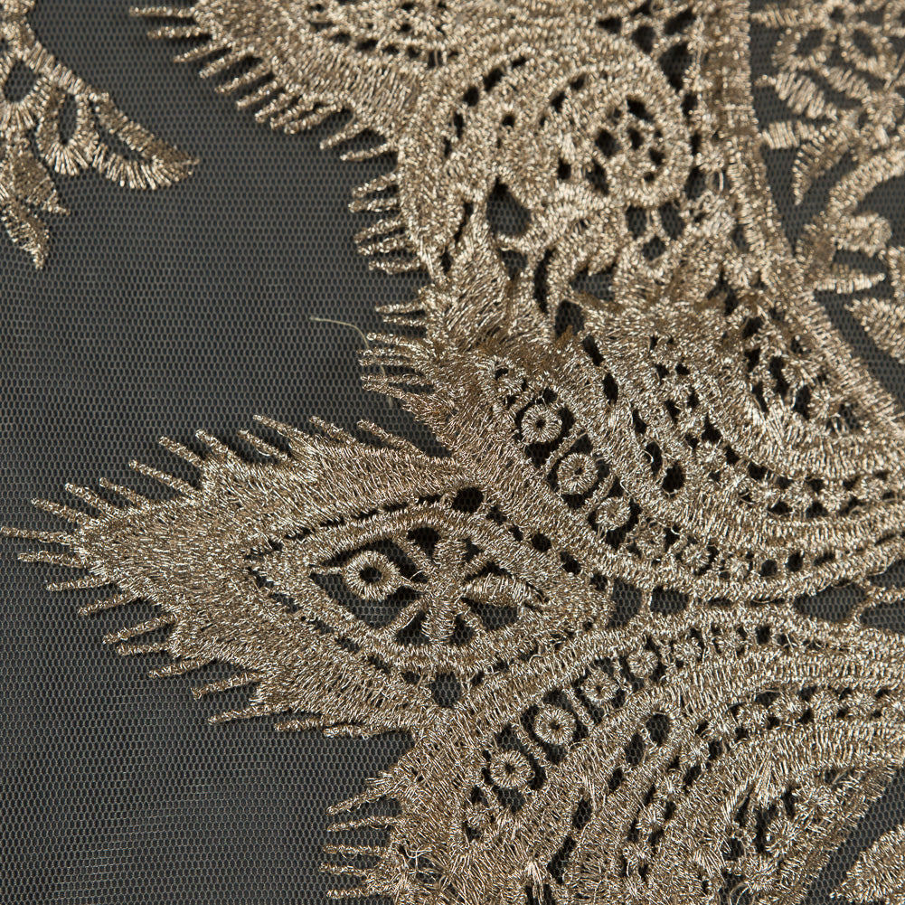 Lace Fringe on Mesh - Metallic Gold - Joann Fabrics