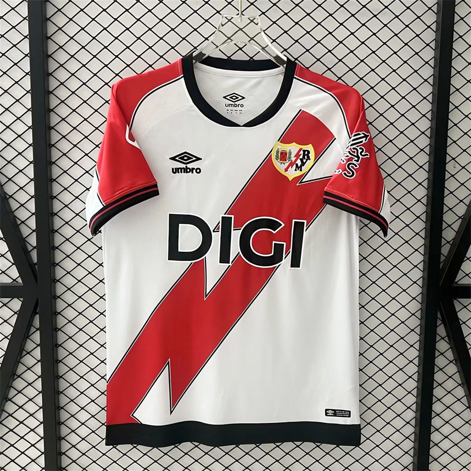 Rayo Vallecano 25-26 Home White Jersey - Fans Version - UnitedFutballJersey