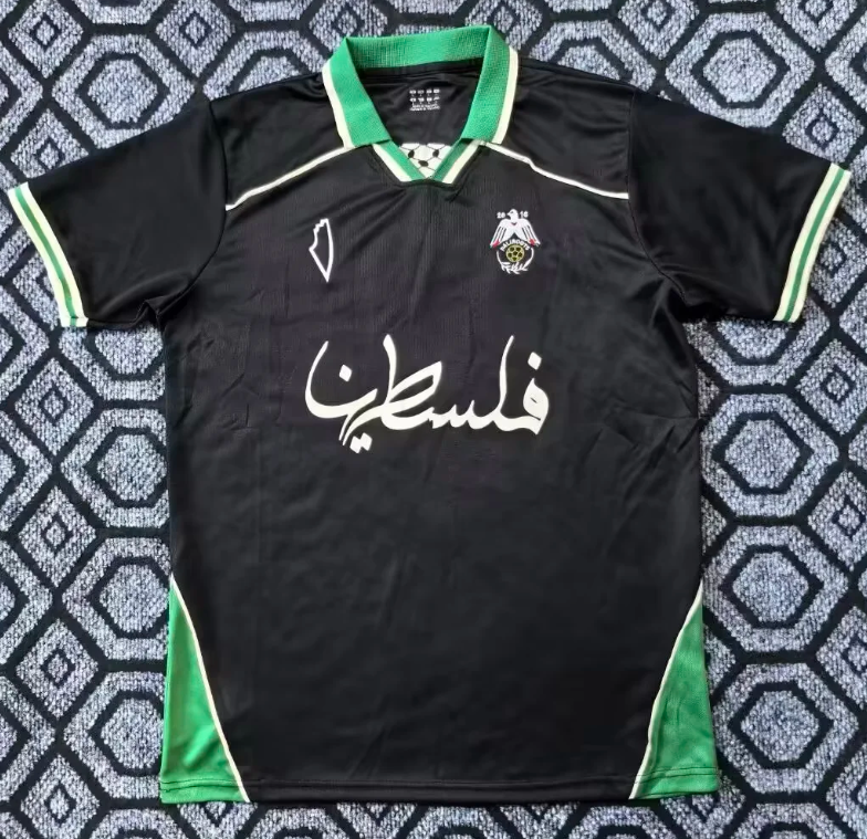 2025/2026 Palestine black Green Collar Football Shirt 1:1 Thai Quality