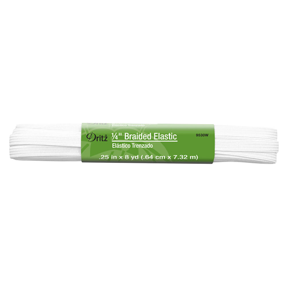 Dritz Braided Elastic - White - 0.25