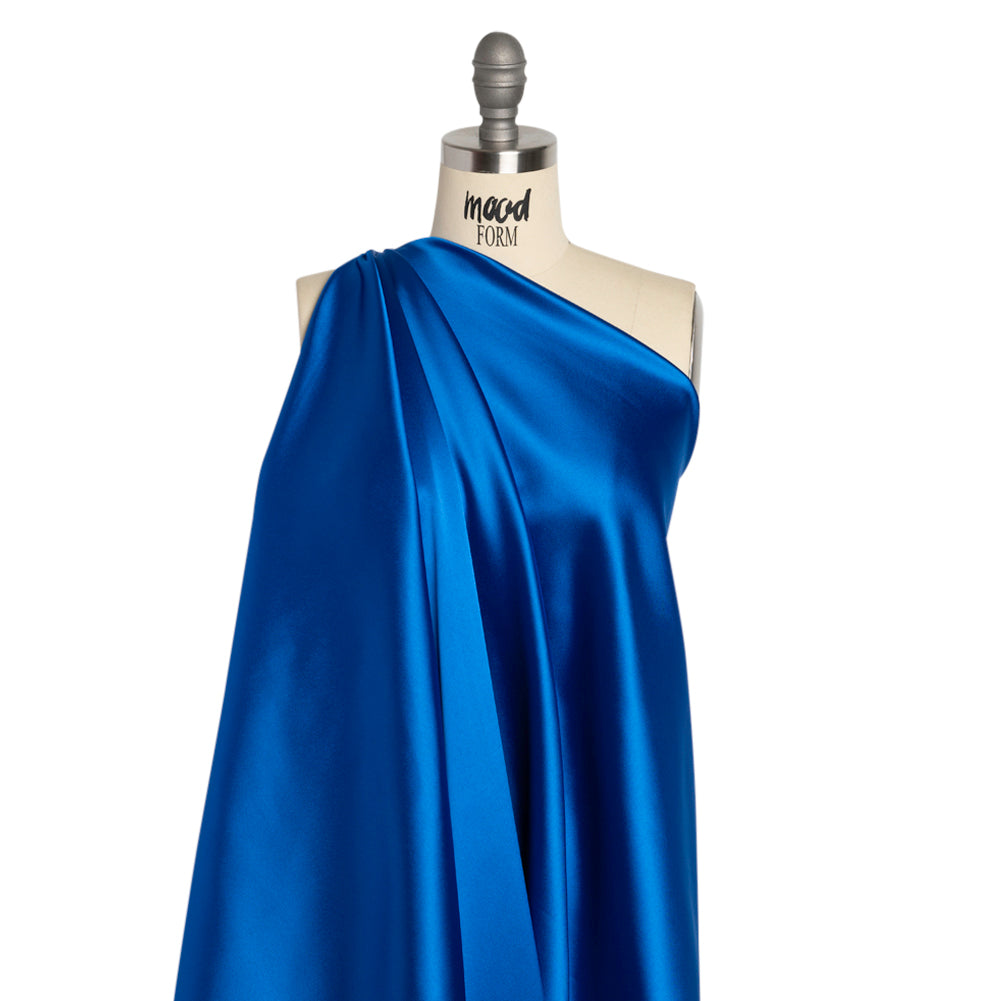 Stretch Satin Made in Italy - Royal Blue with Black Backing - Premium Collection - Joann Fabrics