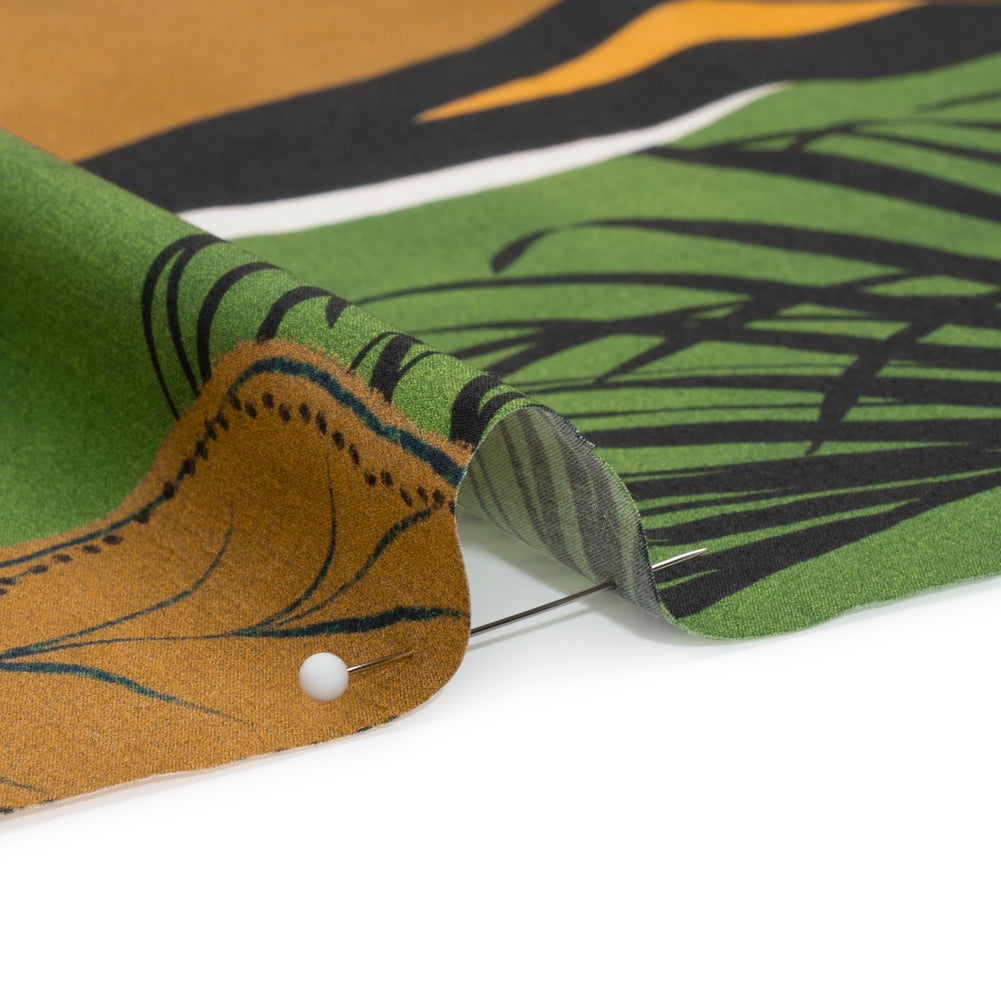 Cotton Poplin Print - Green Suns and Palm Trees - Mood Exclusive Sun Salutation - Joann Fabrics
