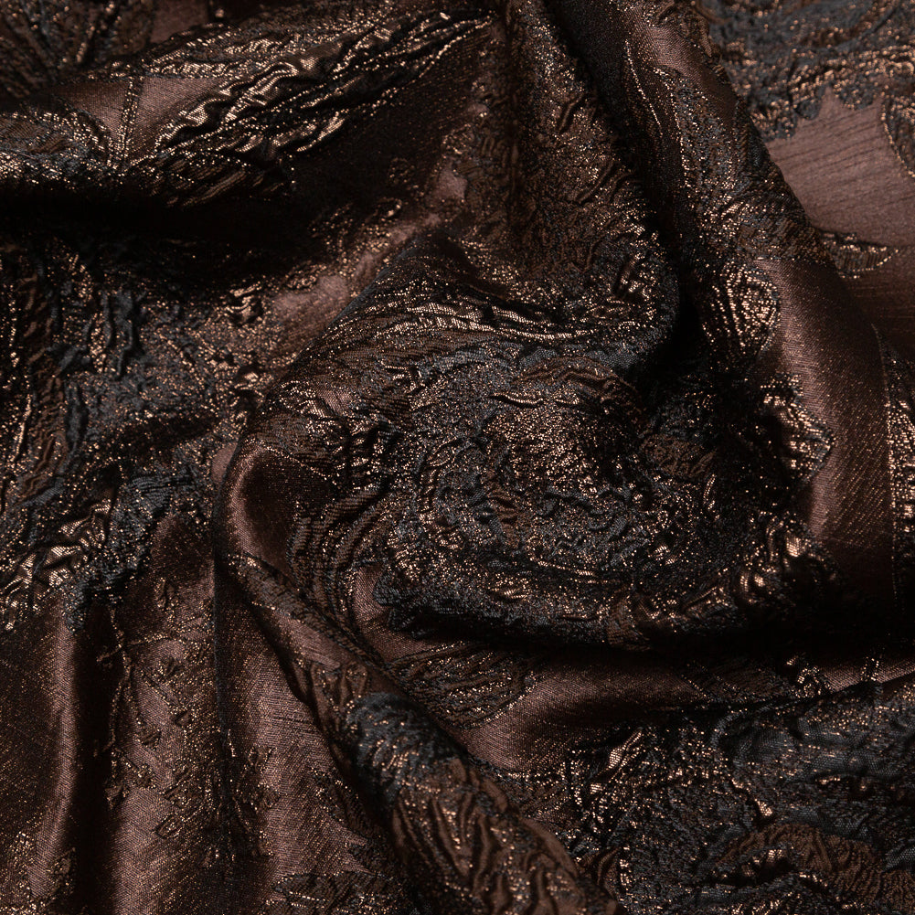 Brown Luxury Floral Metallic Brocade - Joann Fabrics