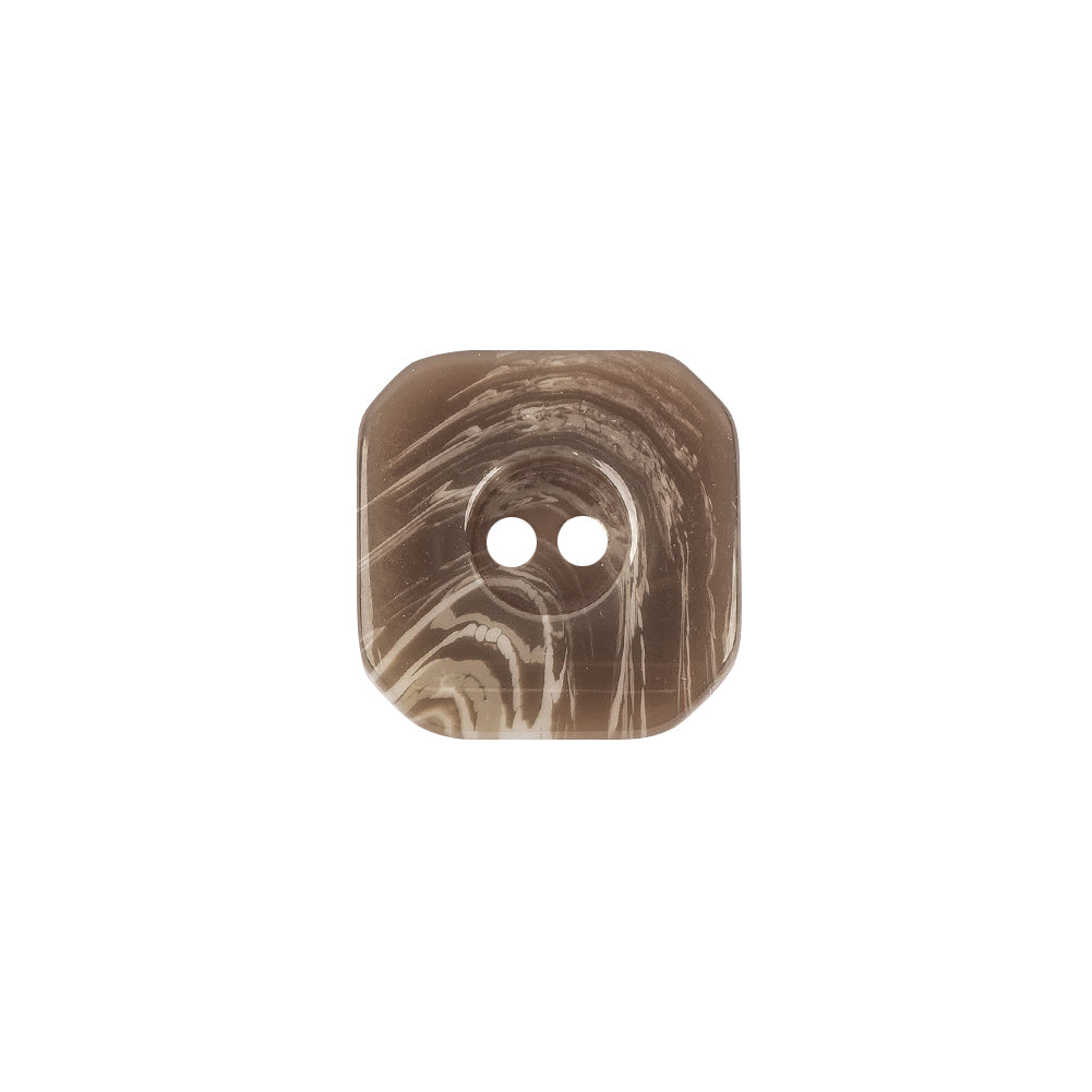 Brown and Gray Swirls Square 2-Hole Plastic Button - 28L/18mm - Joann Fabrics