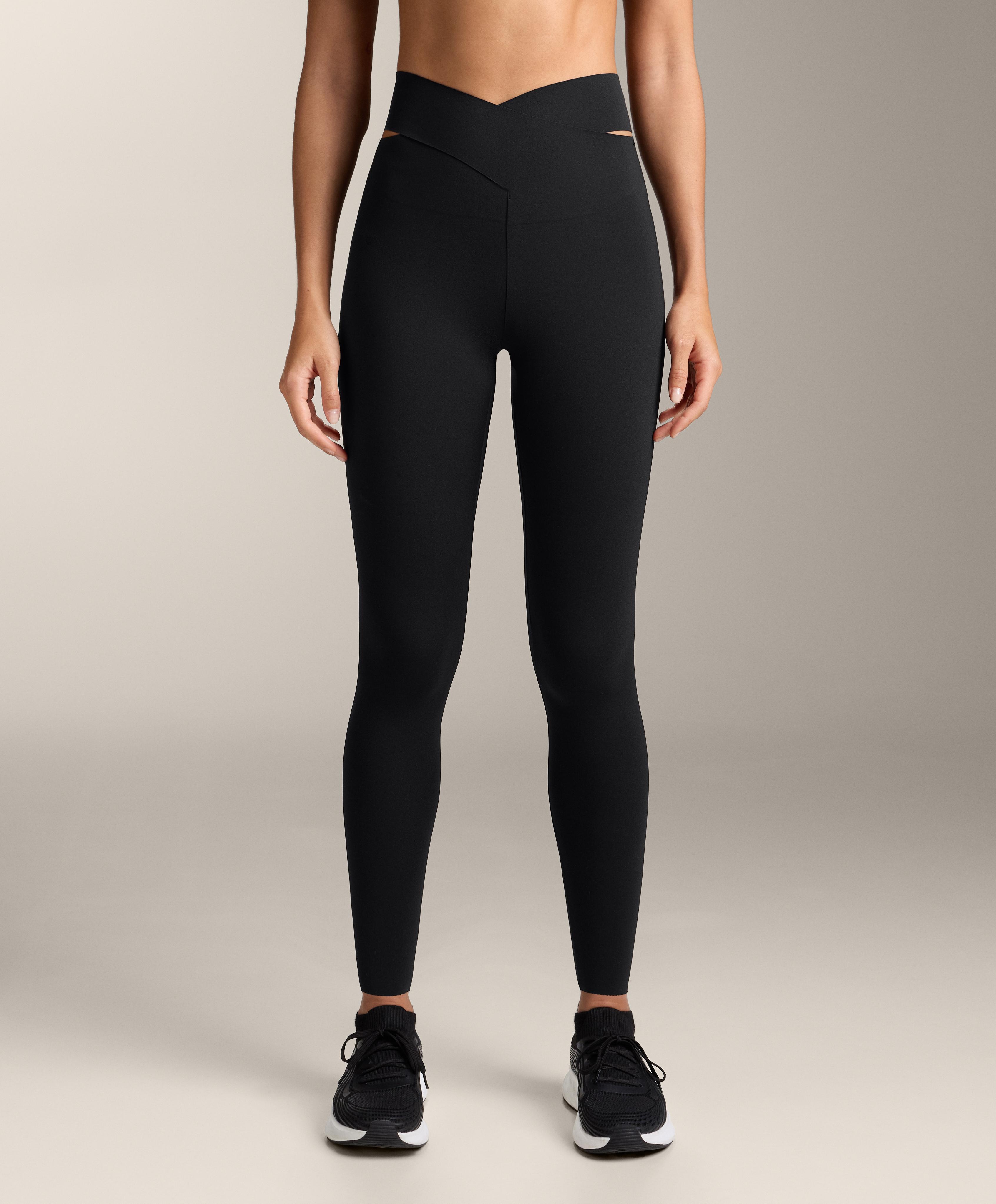 High-rise Compressive ankle-length leggings with cut-out waist