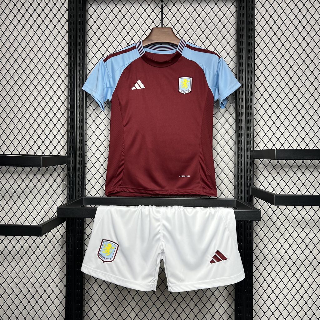 2024/2025 Aston Villa Home Football Jersey Shirt 1:1 Thai Quality Kids Size