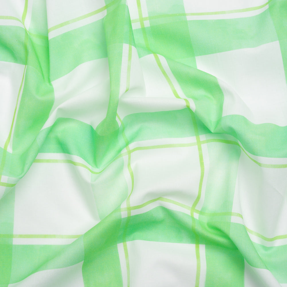 Cotton Voile Print - Green and White Plaid - Mood Exclusive A-Tisket, A-Tasket - Joann Fabrics