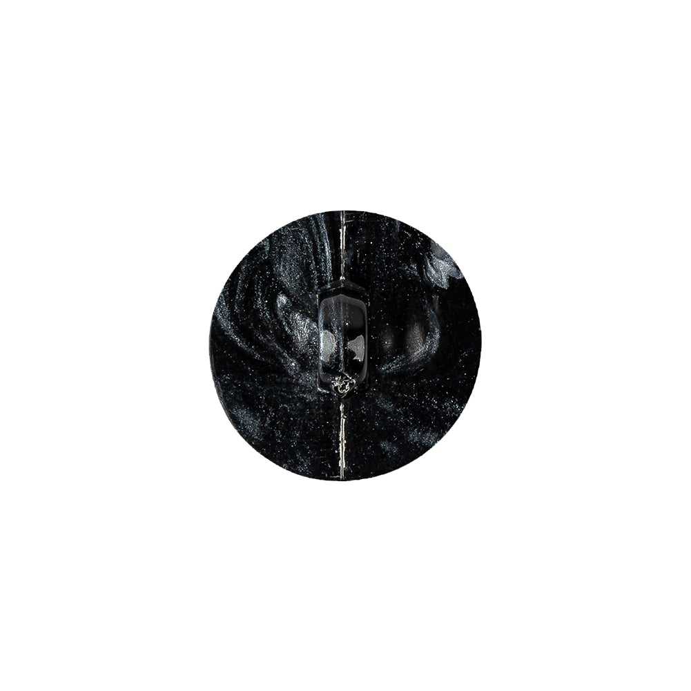 Italian Dark Sapphire and Black Iridescent Dome Shaped Shank Back Button - 24L/15mm - Joann Fabrics