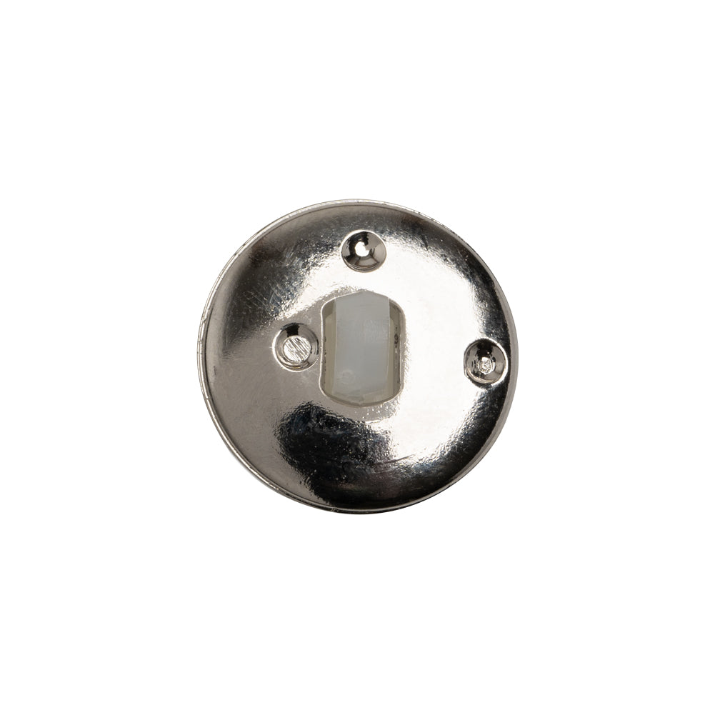 Plastic Shank Back Button - Semi-Translucent White and Metallic Silver Faceted Half Dome - 30L/19mm - Joann Fabrics