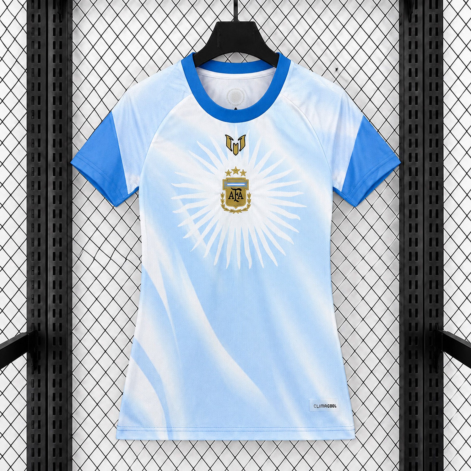 Women's Argentina 2026 Messi Tribute Blue White Pre-Match Training Jersey - Fans Version - UnitedFutballJersey
