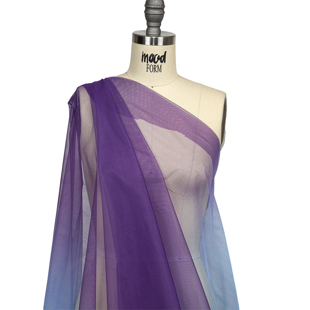Ombre Stripes Shadow Tulle - Blue and Heliotrope - Joann Fabrics