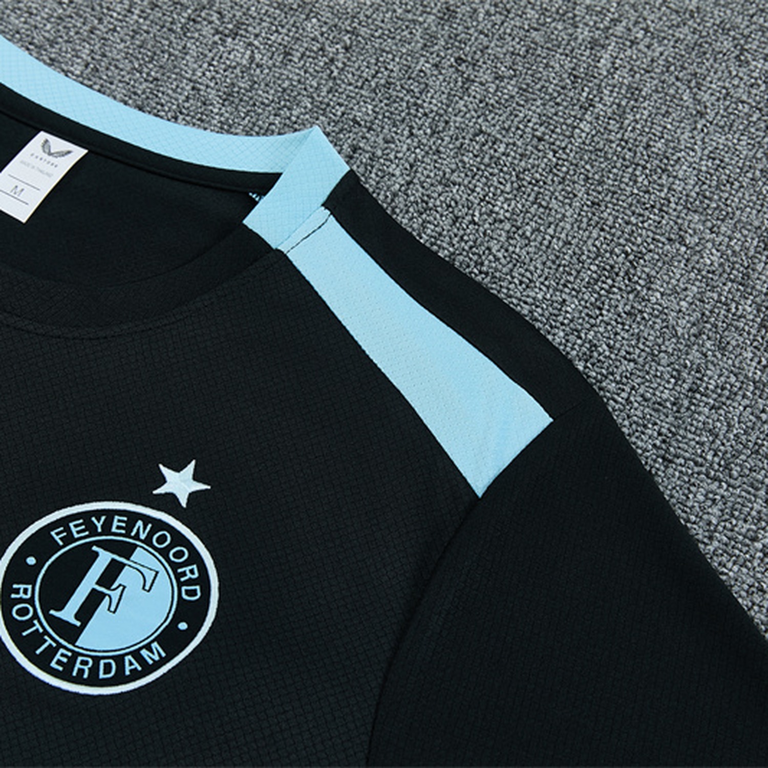Feyenoord 26-27 Short-Sleeve Training Set - Black Top & Black Shorts - UnitedFutballJersey