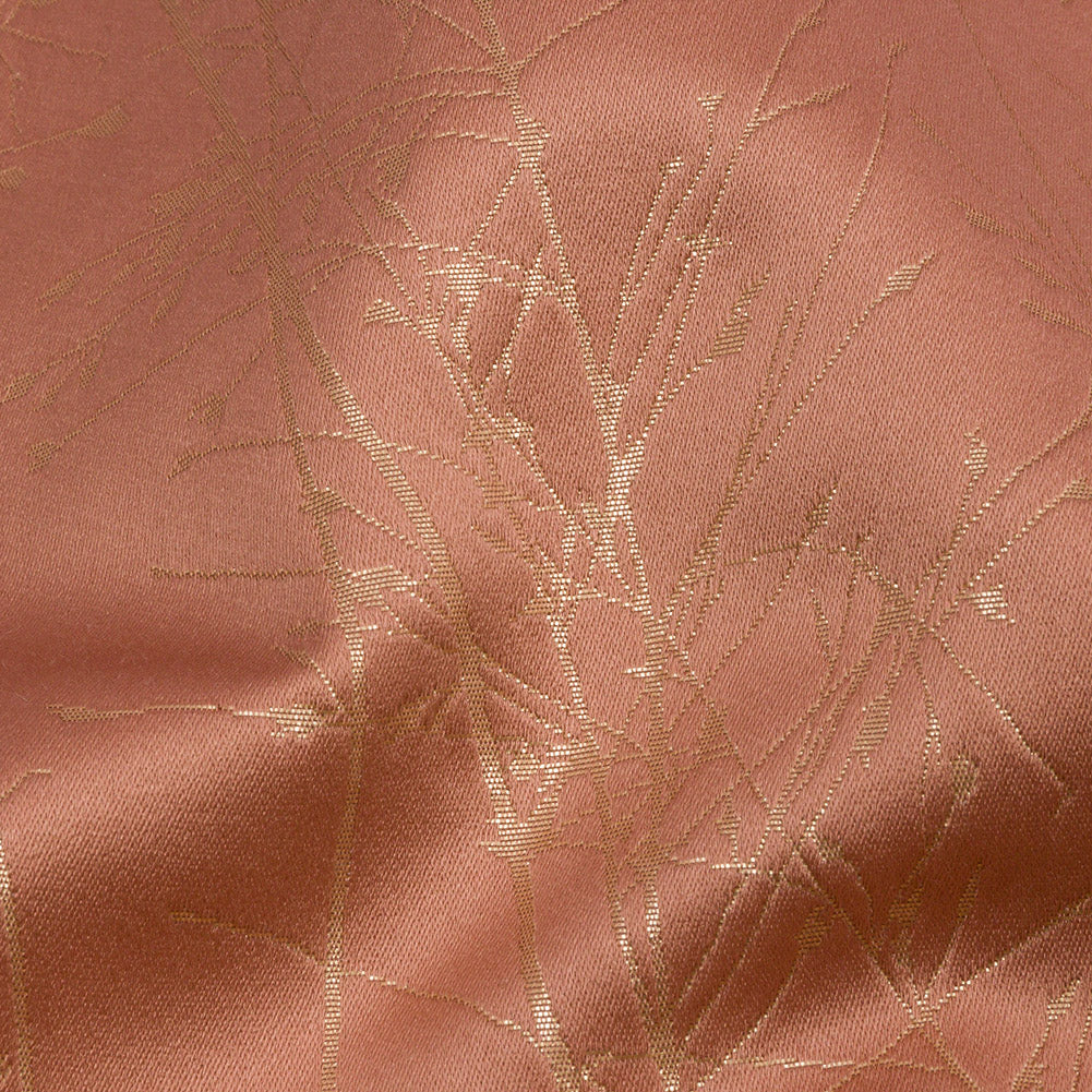 Metallic Satin-Faced Drapery Jacquard - Shell Delicate Grasses - British Imported - Joann Fabrics