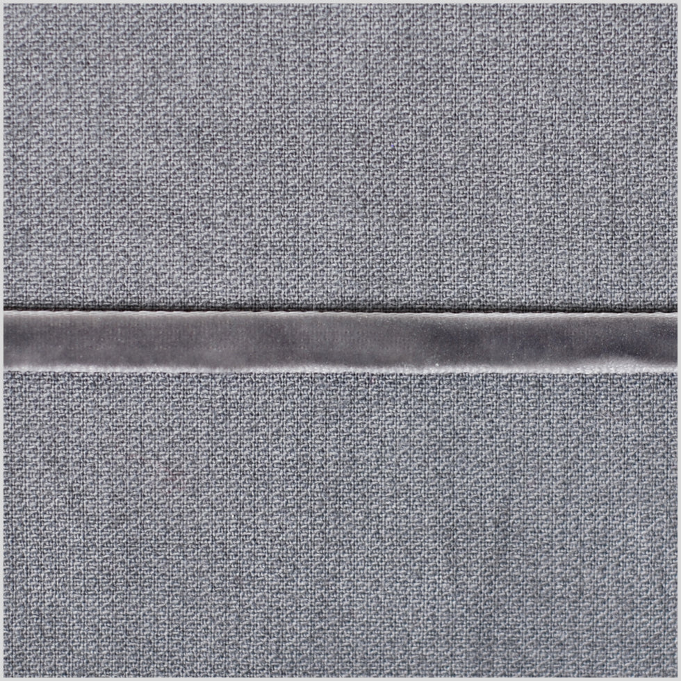 Light Grey Double Face Velvet Ribbon - 1/8