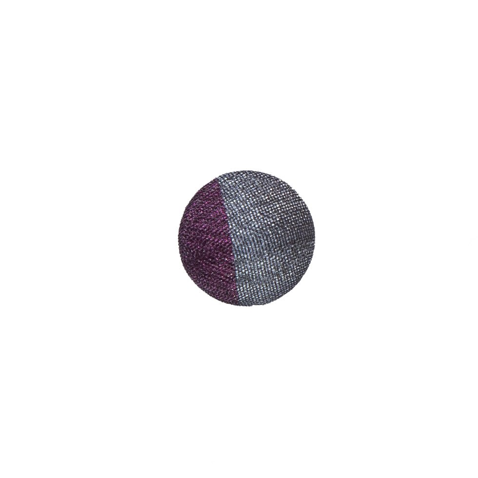 Gray and Purple Silk Covered Button - 18L/11.5mm - Joann Fabrics