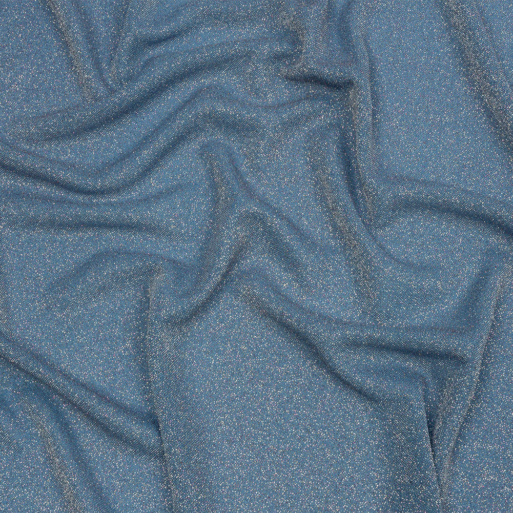 Nylon Knit with All-Over Glitter - Baby Blue - Sun Streams Collection - Joann Fabrics
