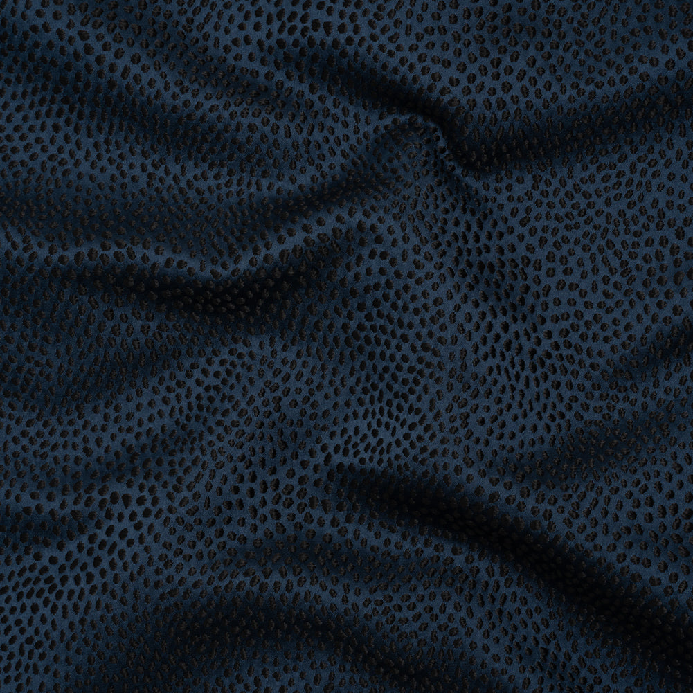 Recycled Polyester Jacquard - Midnight Little All-Over Spots - British Imported - Joann Fabrics