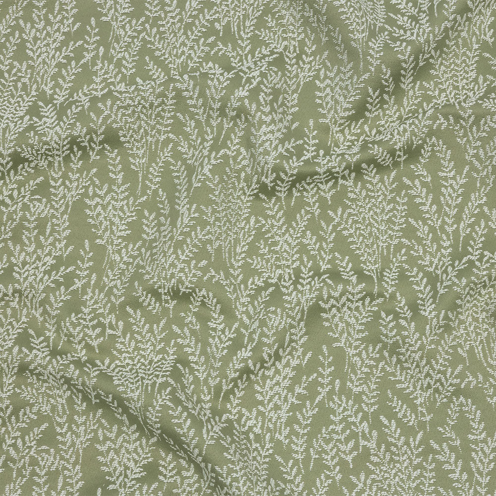 Drapery Jacquard - Sage Little Leaves - British Imported - Joann Fabrics