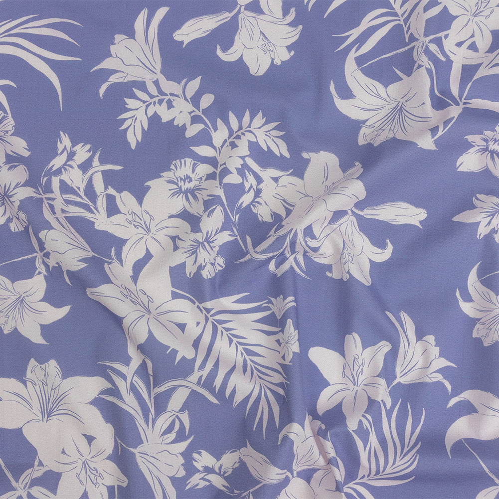 Cotton Poplin Print - Lilac and White Floral - Mood Exclusive Daylily Haze - Joann Fabrics