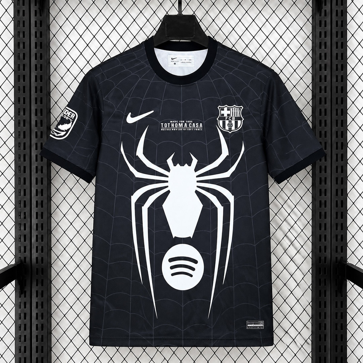 Barcelona 26-27 X Spider Man Venom Black Special Jersey - Fans Version - UnitedFutballJersey