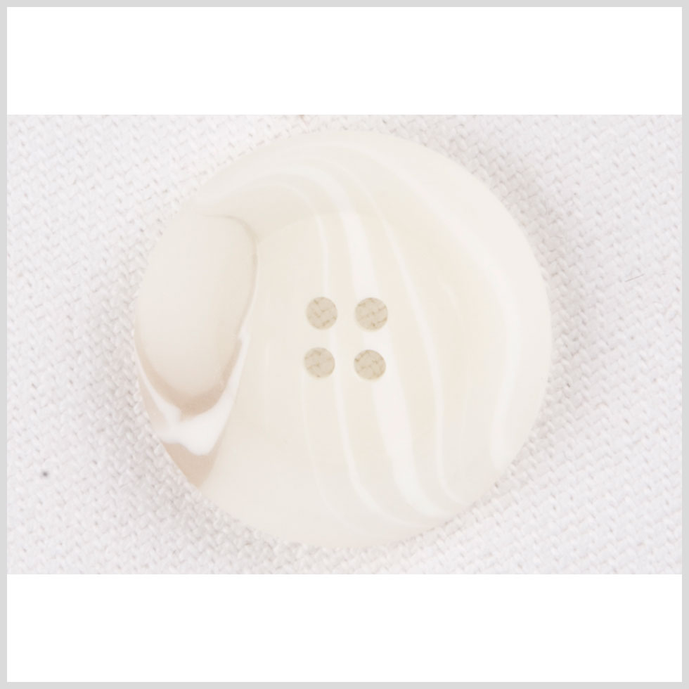Plastic 4-Hole Button - 36L/23mm - White and Ivory Swirls - Joann Fabrics