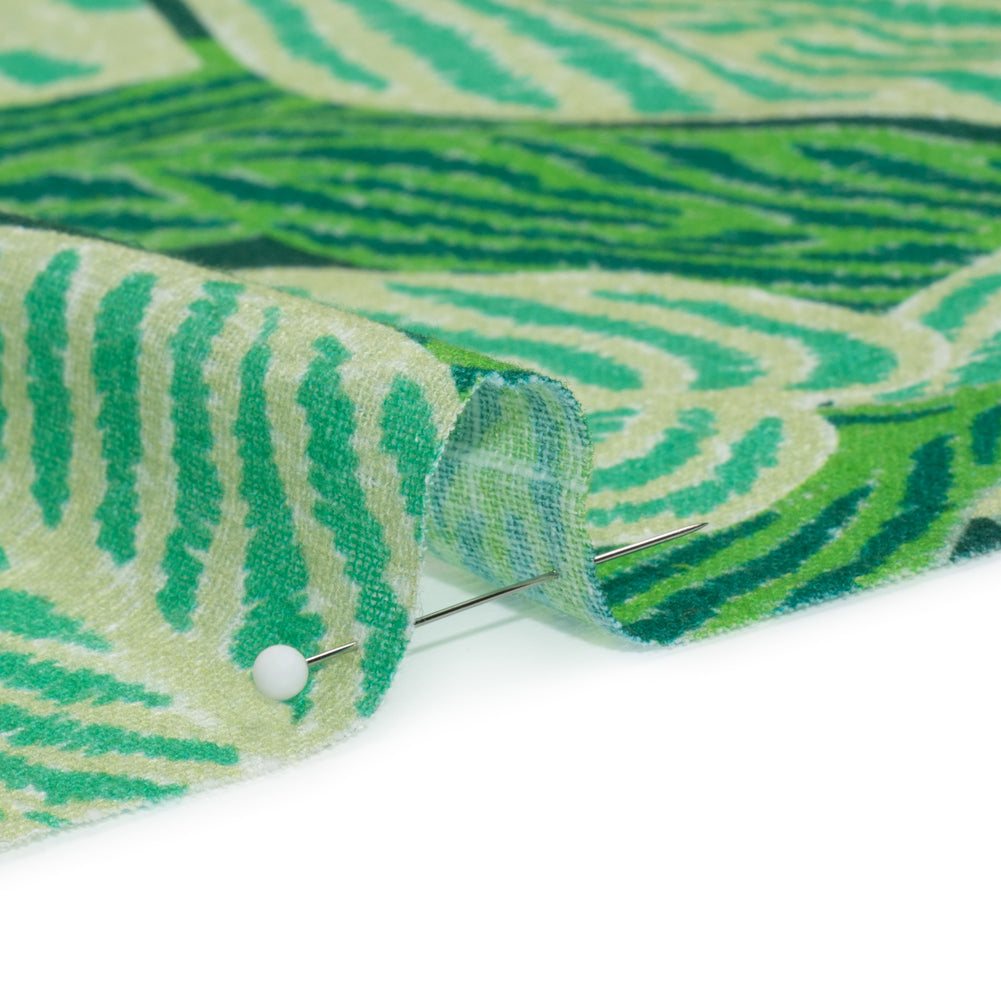 Slubbed Gauzy Cotton Woven Print - Green Simple Leaves - Mood Exclusive Leaf Linger - Joann Fabrics