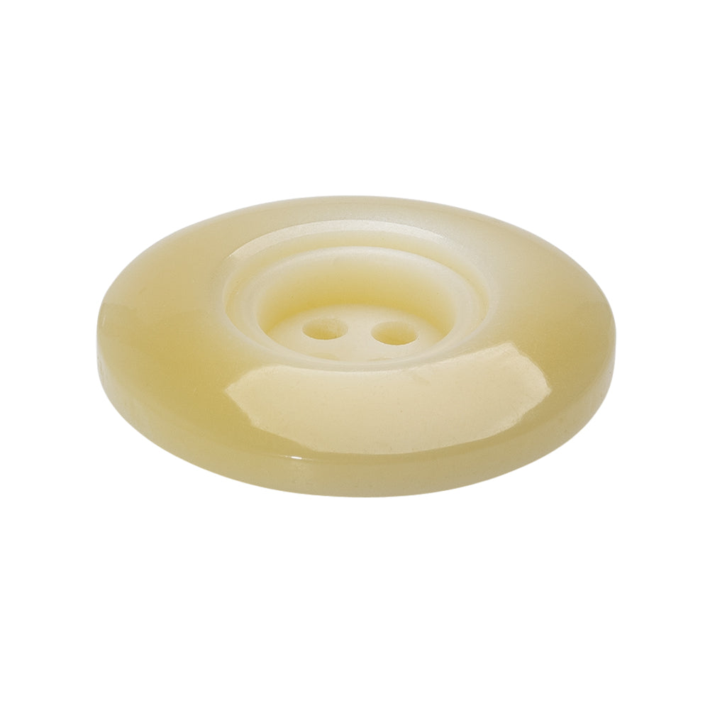 Plastic 4-Hole Button - 44L/28mm - Creamy Beige Tire Rim with Stairstep Center - Joann Fabrics