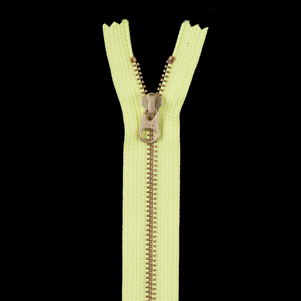Metal Zipper with Gold Pull and Teeth 6