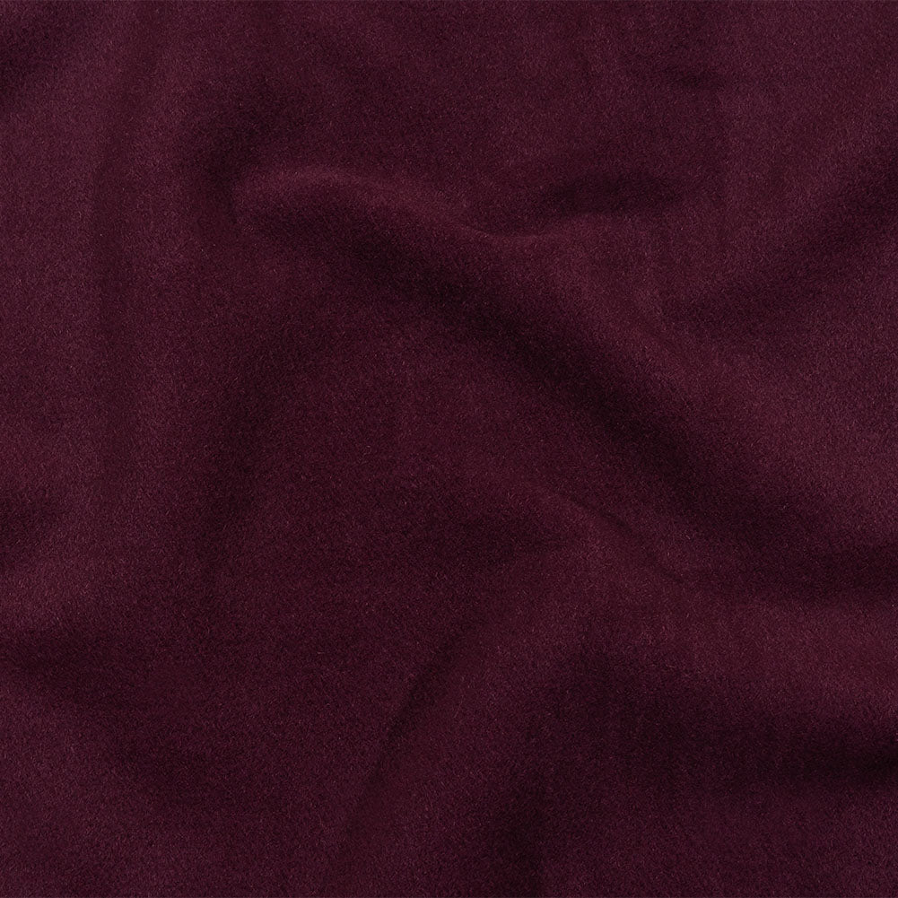 Balenciaga Italian Wine Red Brushed Blended Camel Hair Twill Coating - Joann Fabrics