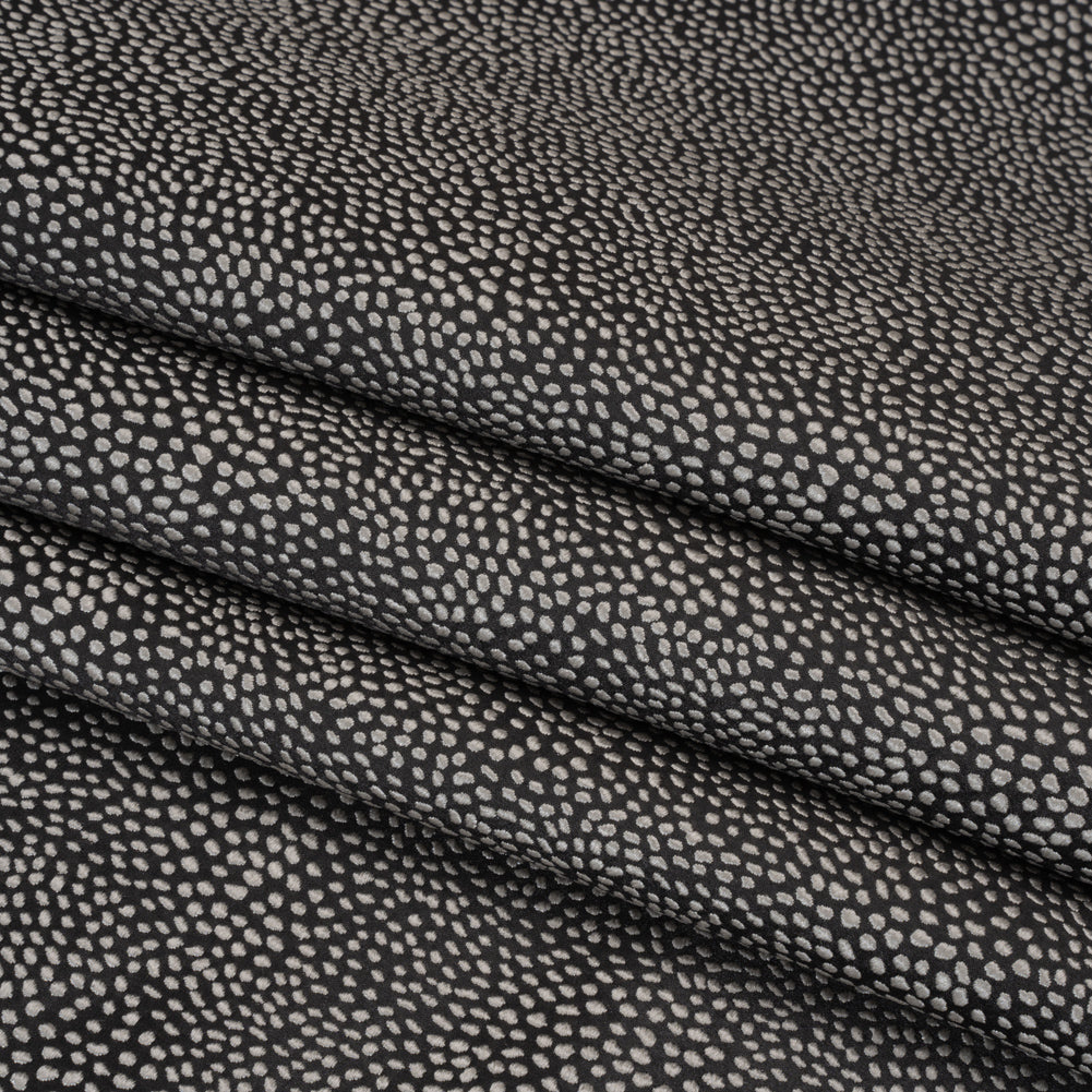 Recycled Polyester Jacquard - Grey Little All-Over Spots - British Imported - Joann Fabrics