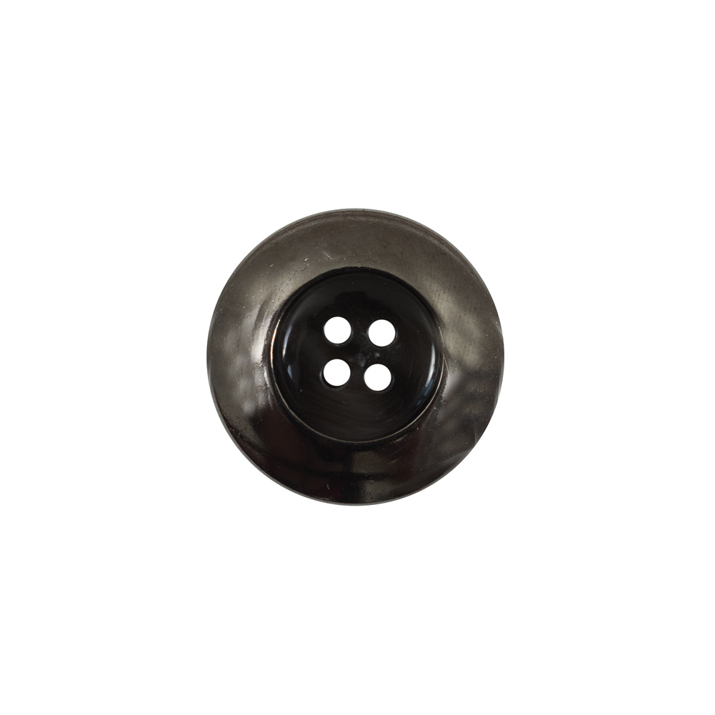 Italian Black Metal Rimmed Plastic Button - 28L/18mm - Joann Fabrics