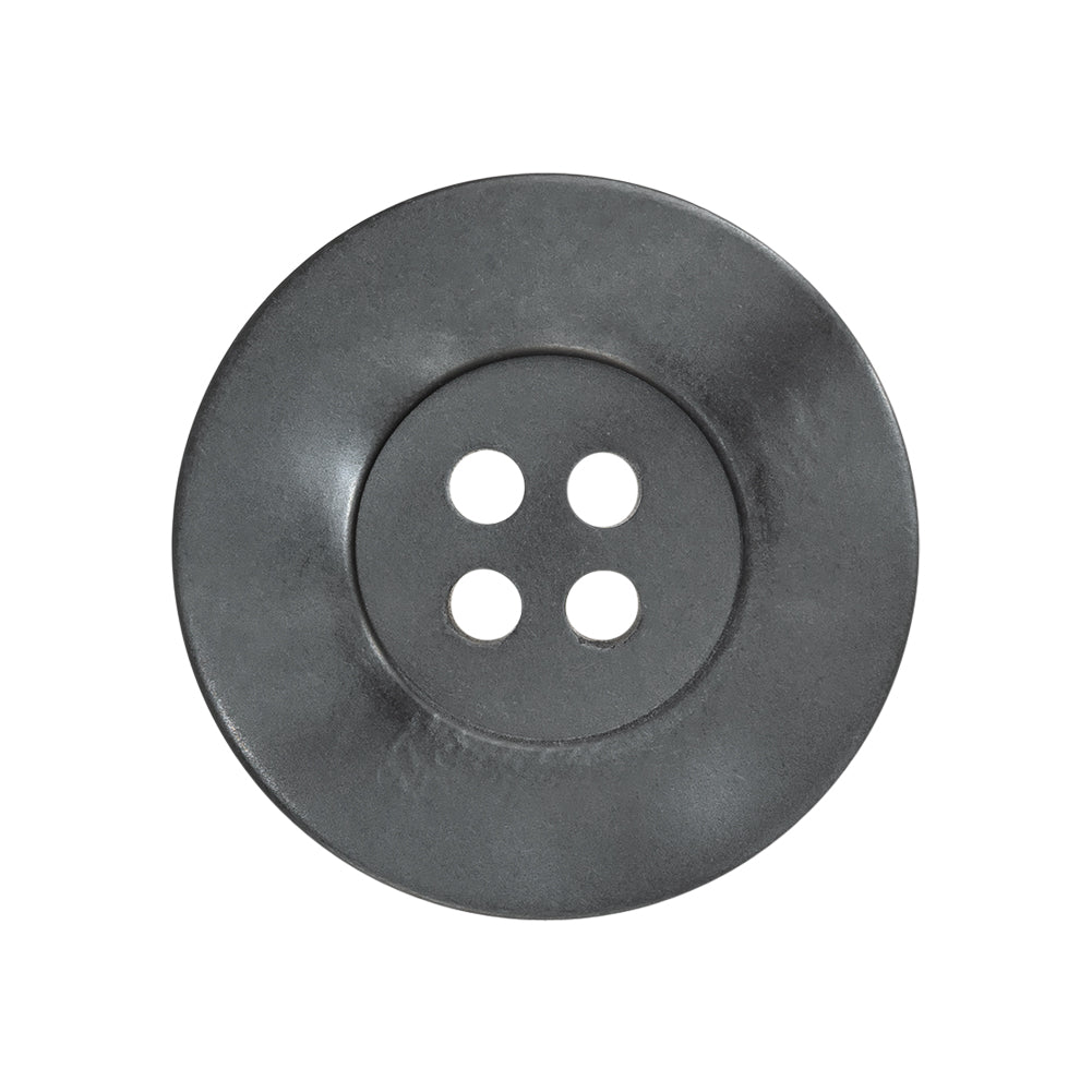 Plastic 4-Hole Button - 42L/27mm - Iridescent Gray with Wide Flat Rim - Joann Fabrics