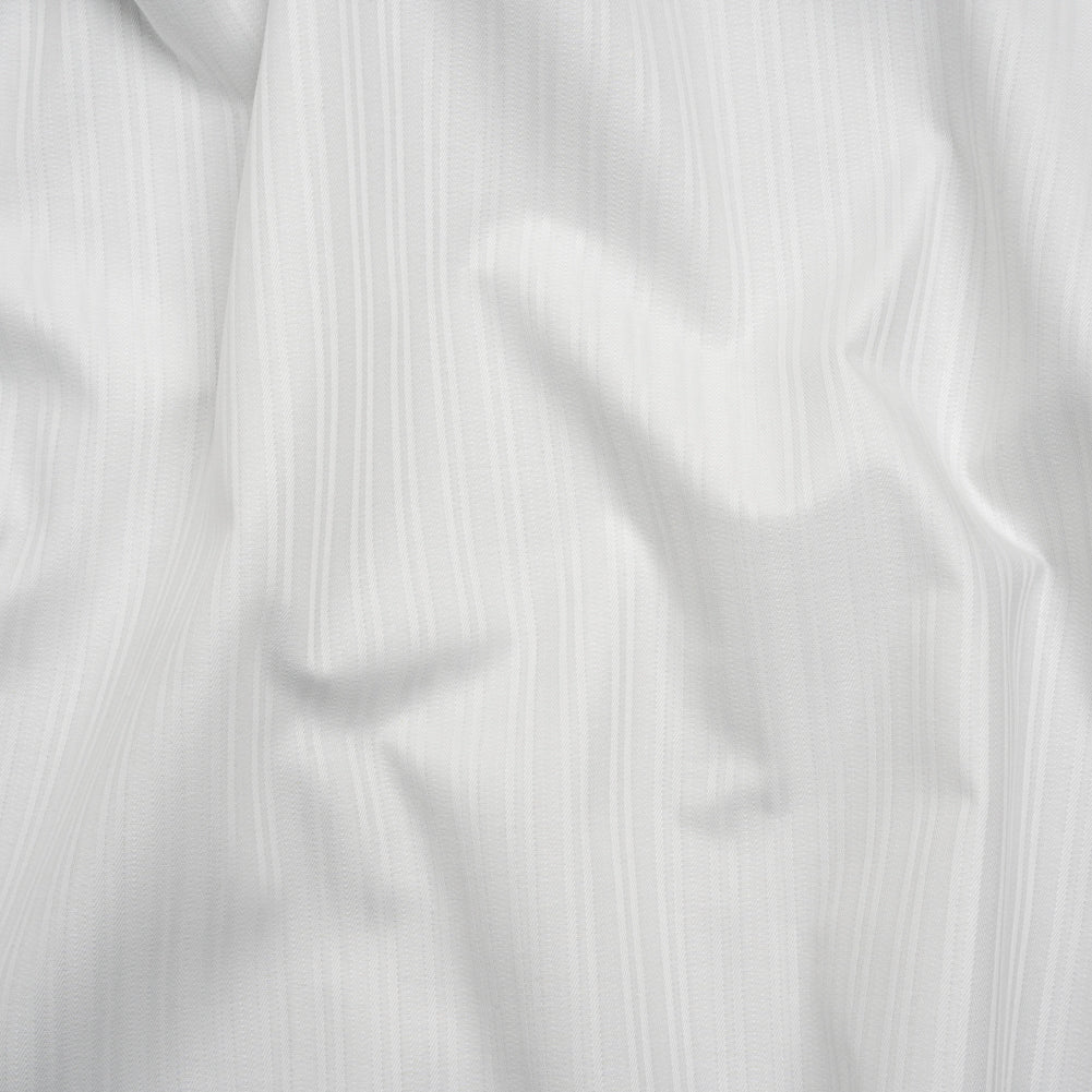 Cotton Herringbone Twill - White Stripes - Deadstock - Joann Fabrics