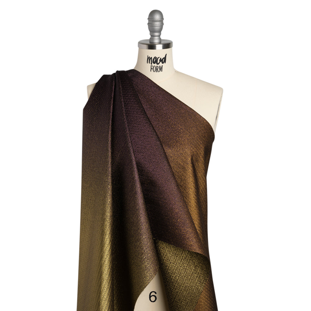 Metallic Luxury Brocade - Gold and Maroon Crackled Ombre - Joann Fabrics