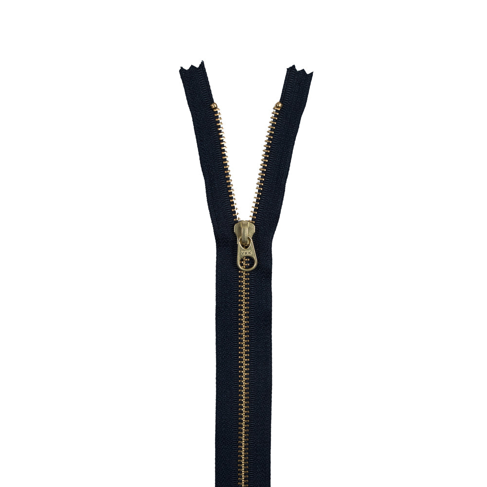 Metal Closed Bottom Zipper with Gold Teeth 9