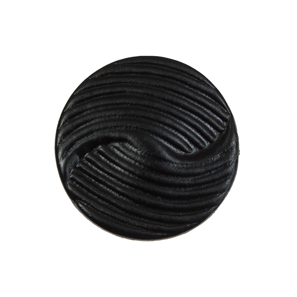 Black Embossed Leather Shank Back Button - 40L/25.5mm - Joann Fabrics