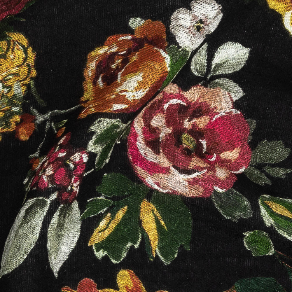 Mood Exclusive Black Rosaceous Resolution Spotted Viscose Jacquard - Joann Fabrics