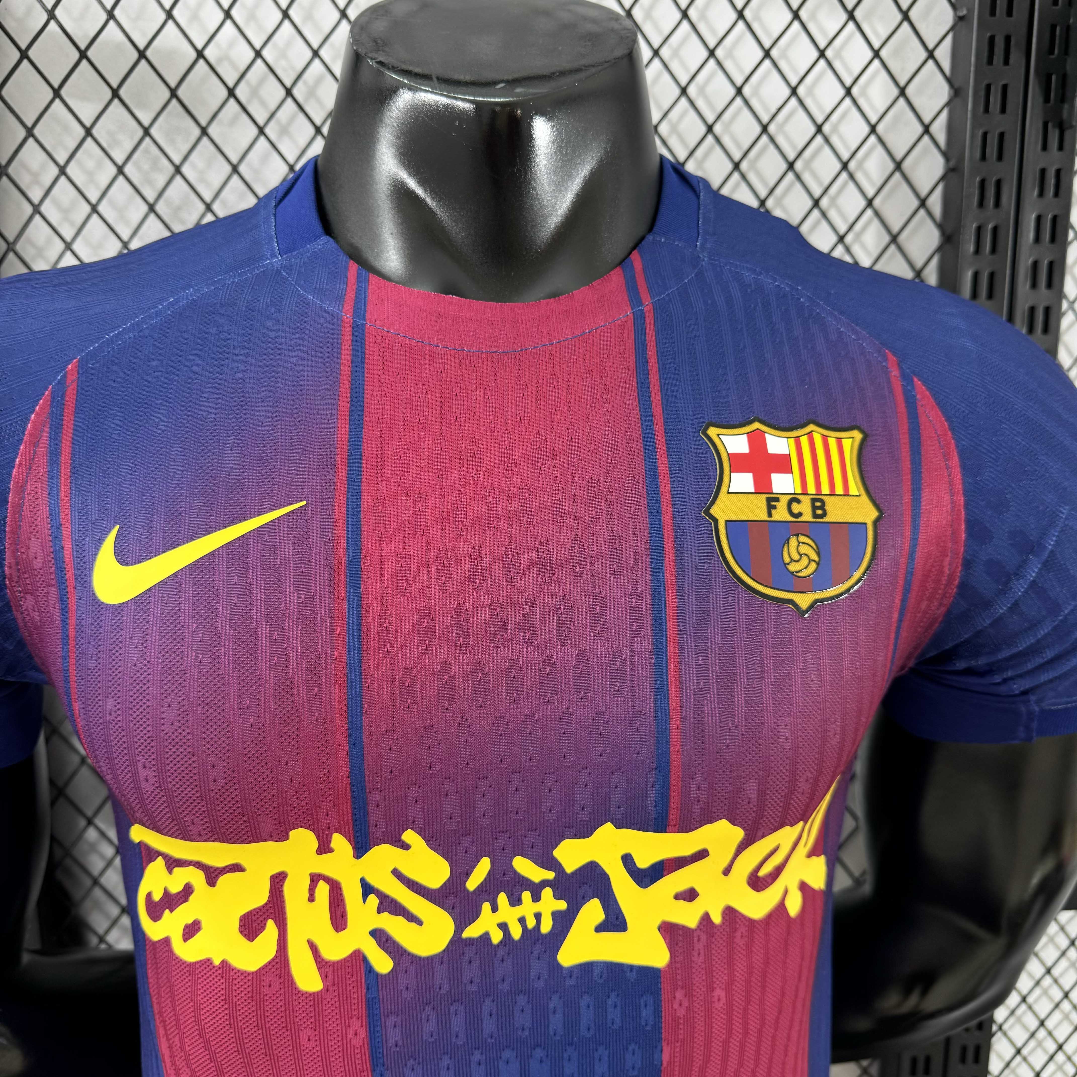 2025/2026 Player Version Barcelona x Travis Scott Collab Home Football Shirt 1:1 Thai Quality