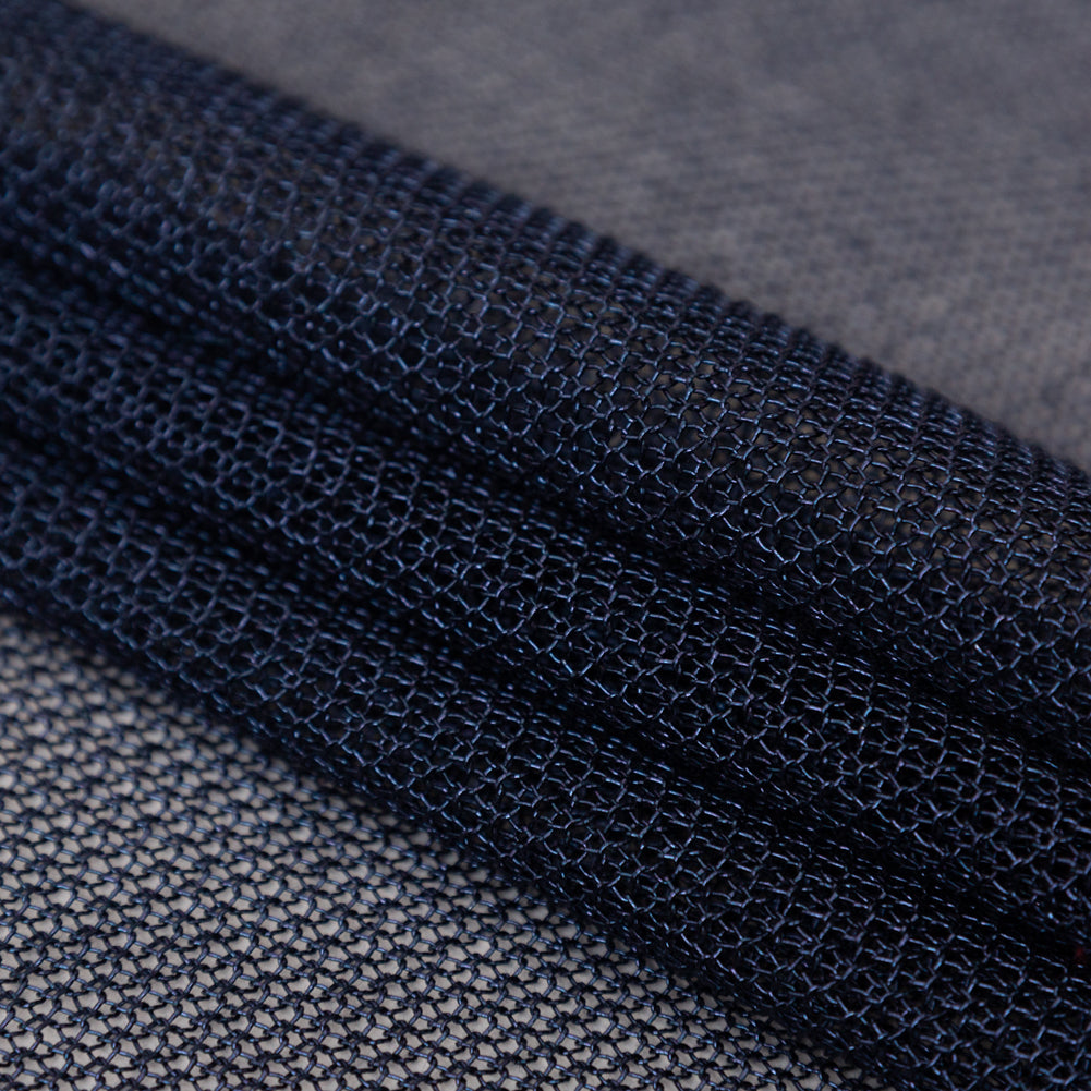 Metallic Faux Knit Chainmail - Navy Blue - Joann Fabrics