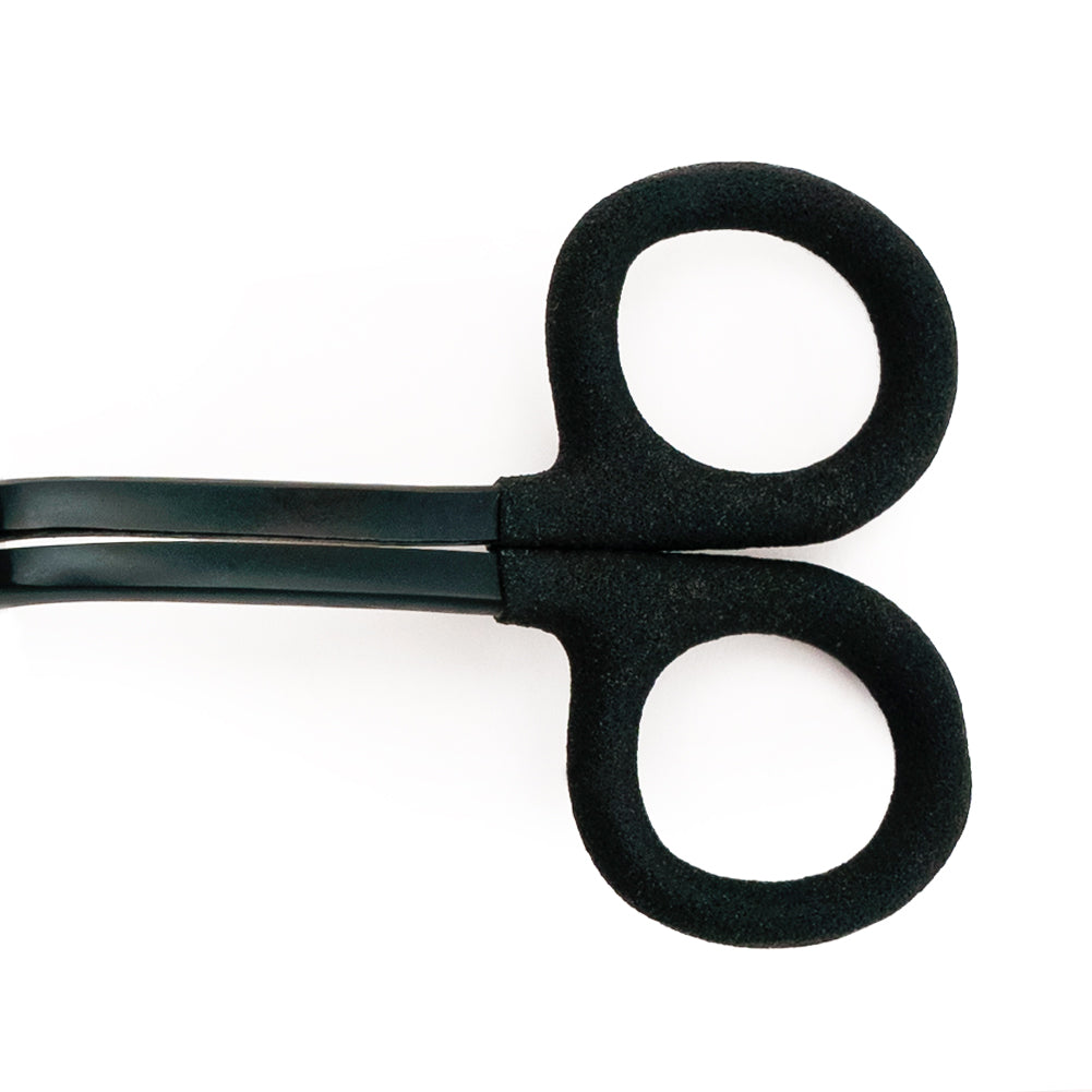 Mood Matte Black Double Curve Scissors with Matte Rubber Grips - 6
