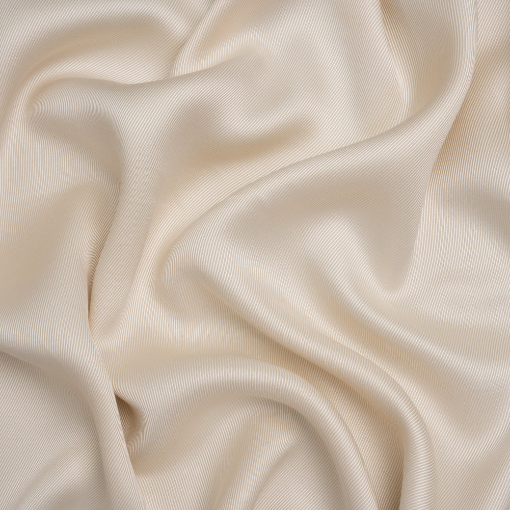 Luminous Recycled Polyester and Viscose Twill - Ivory - Deadstock - Joann Fabrics