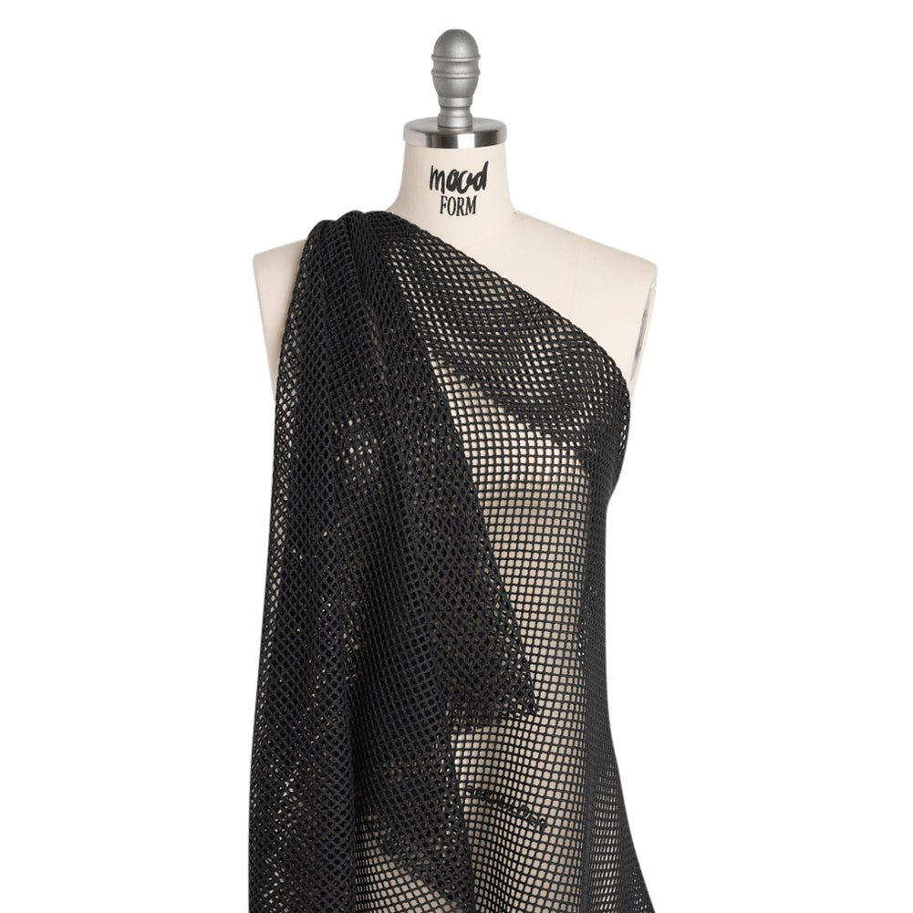 Cotton Crochet Net - Black - Designer Deadstock - Joann Fabrics